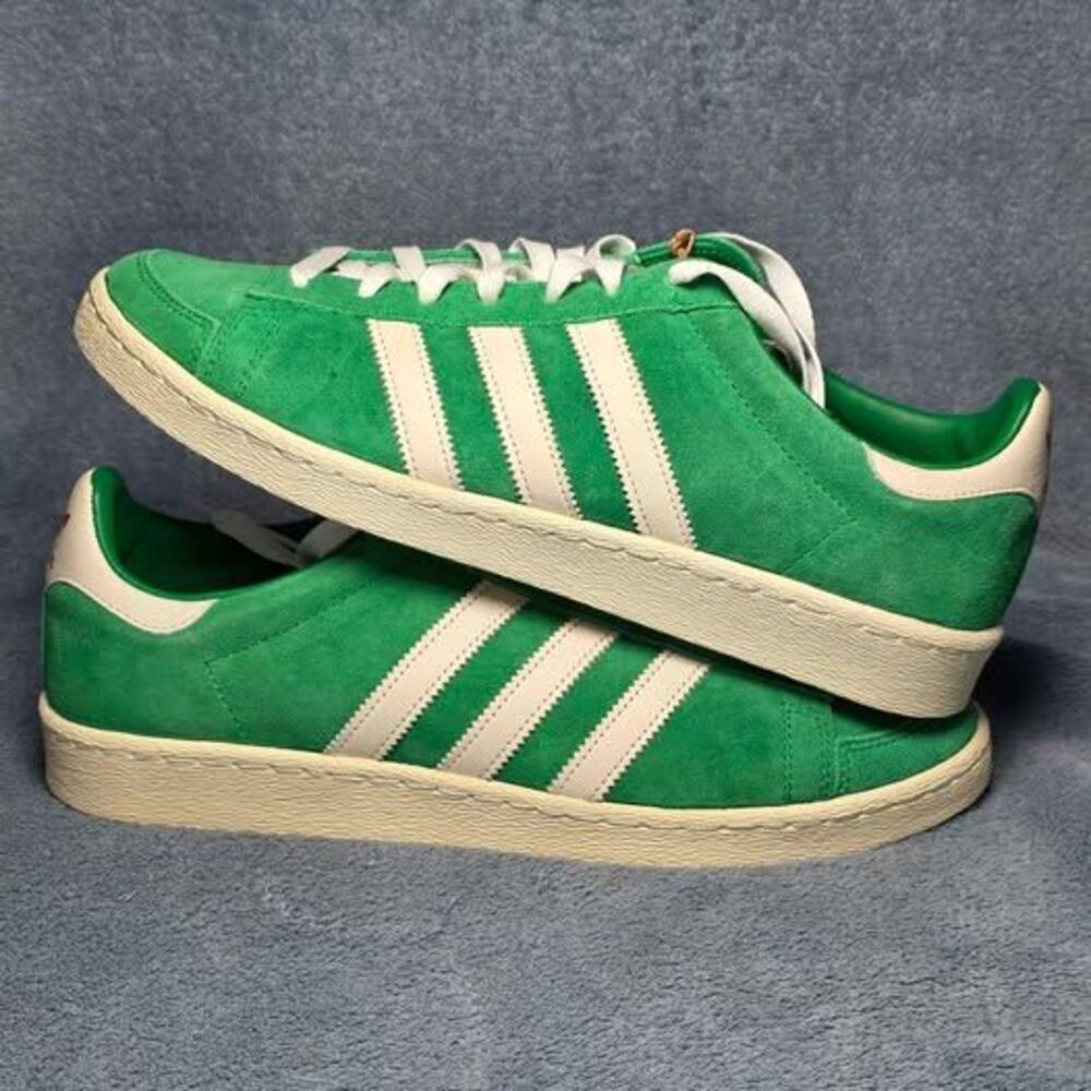 Adidas Jabbar Lo Green Suede Sneakers Men's 11.5 / Women's 12.5